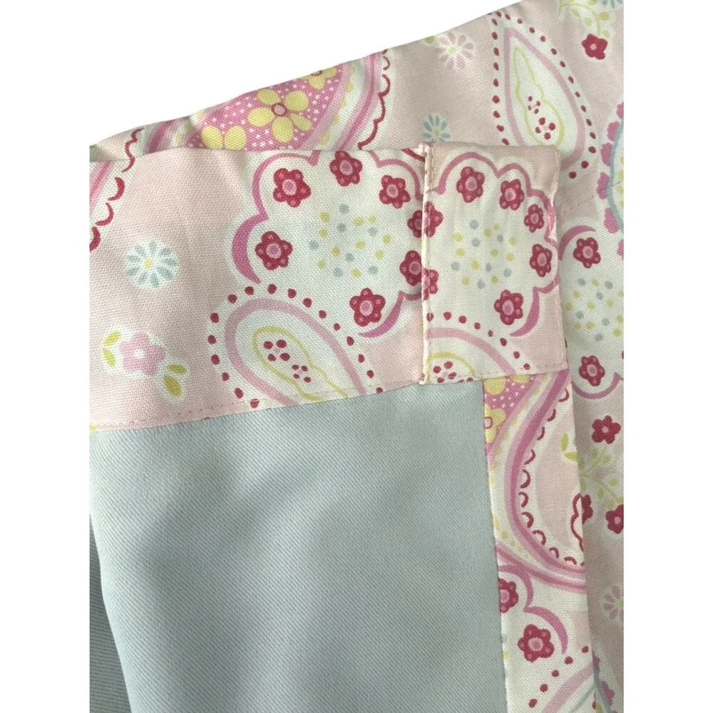 Pottery Barn Kids Girls Pink Paisley Window Curtains SET OF 3. 44 x 63 inches.